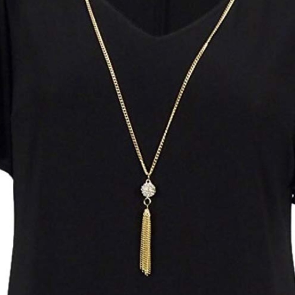 Cold Shoulder Midi Dress w Necklace - Picture 3 of 3